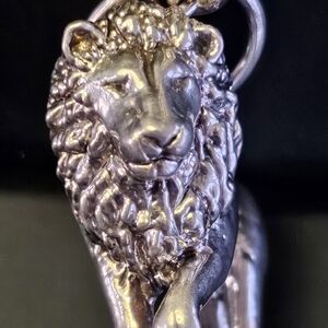Majestic Silver Lion Pendant